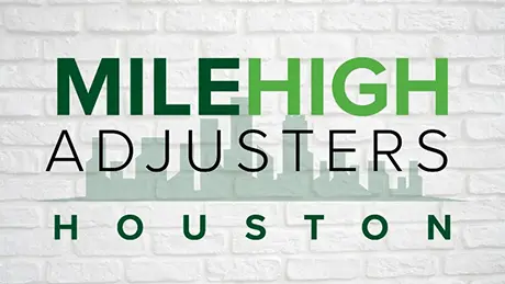 MileHigh Adjusters Houston logo on brick