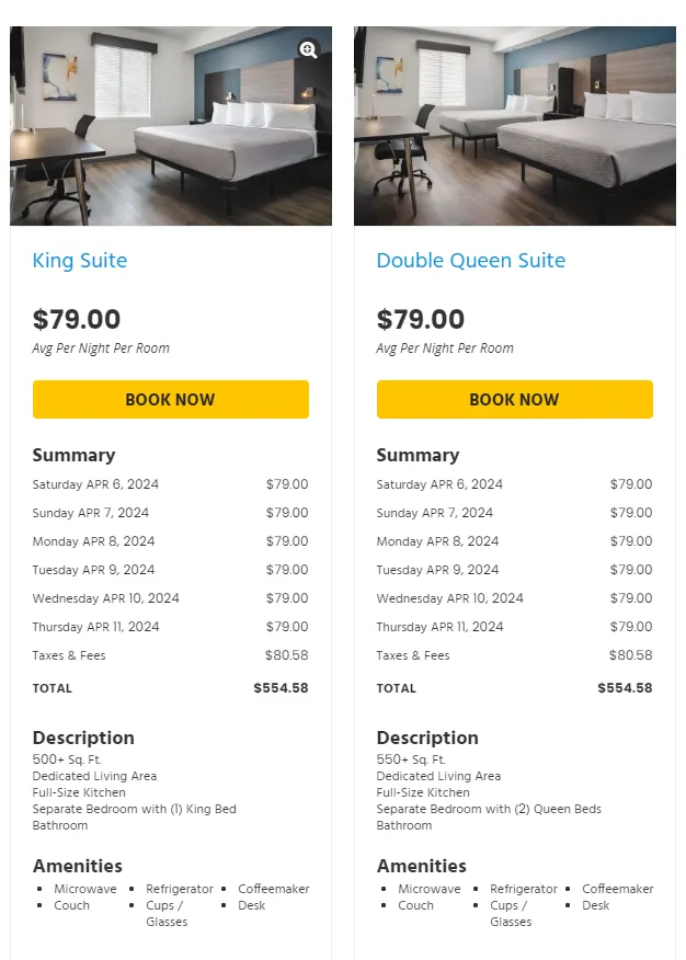 StayAPT discounted rates preview