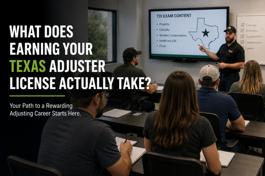 certified insurance adjuster course in Texas