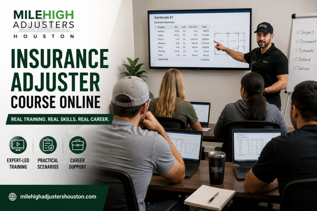 insurance adjuster course online